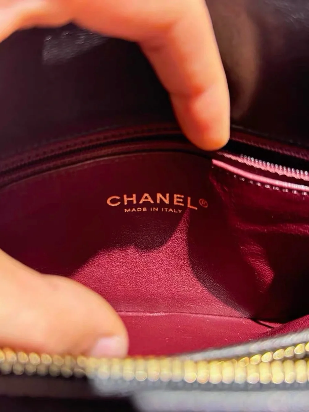 CHANEL Black Quilted Leather Shoulder Bag with Gold Hardware